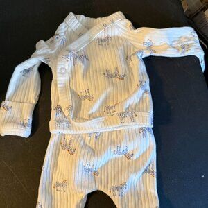Baby Boy Clothes Preemie zebra Outfit & 2 pr of pants
